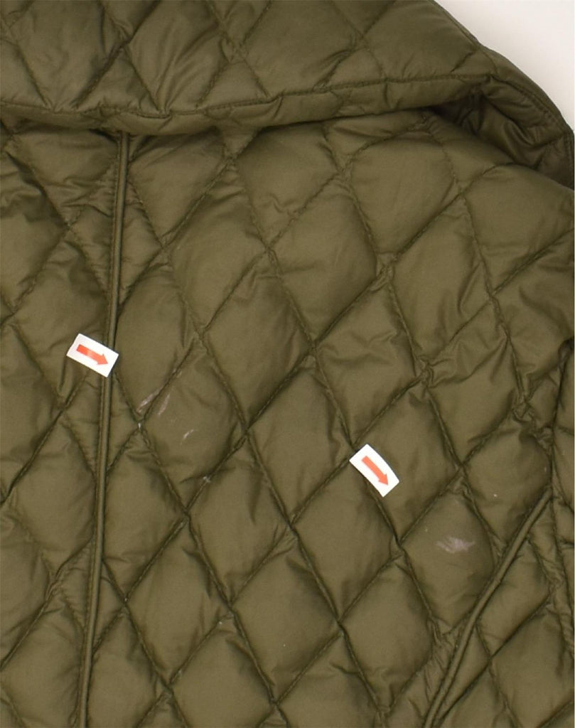 MICHAEL KORS Womens Quilted Padded Jacket UK 16 Large Khaki Nylon | Vintage Michael Kors | Thrift | Second-Hand Michael Kors | Used Clothing | Messina Hembry 