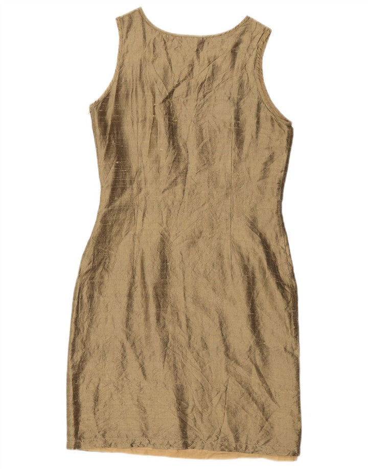 Blunauta Womens Sheath Dress EU 34 XS Gold Silk