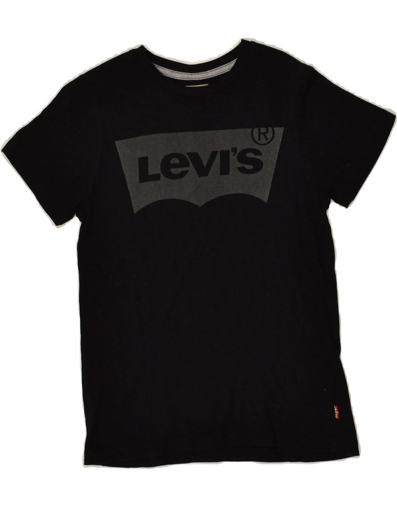 LEVI'S Boys Graphic T-Shirt Top 9-10 Years Black Cotton | Vintage Levi's | Thrift | Second-Hand Levi's | Used Clothing | Messina Hembry 