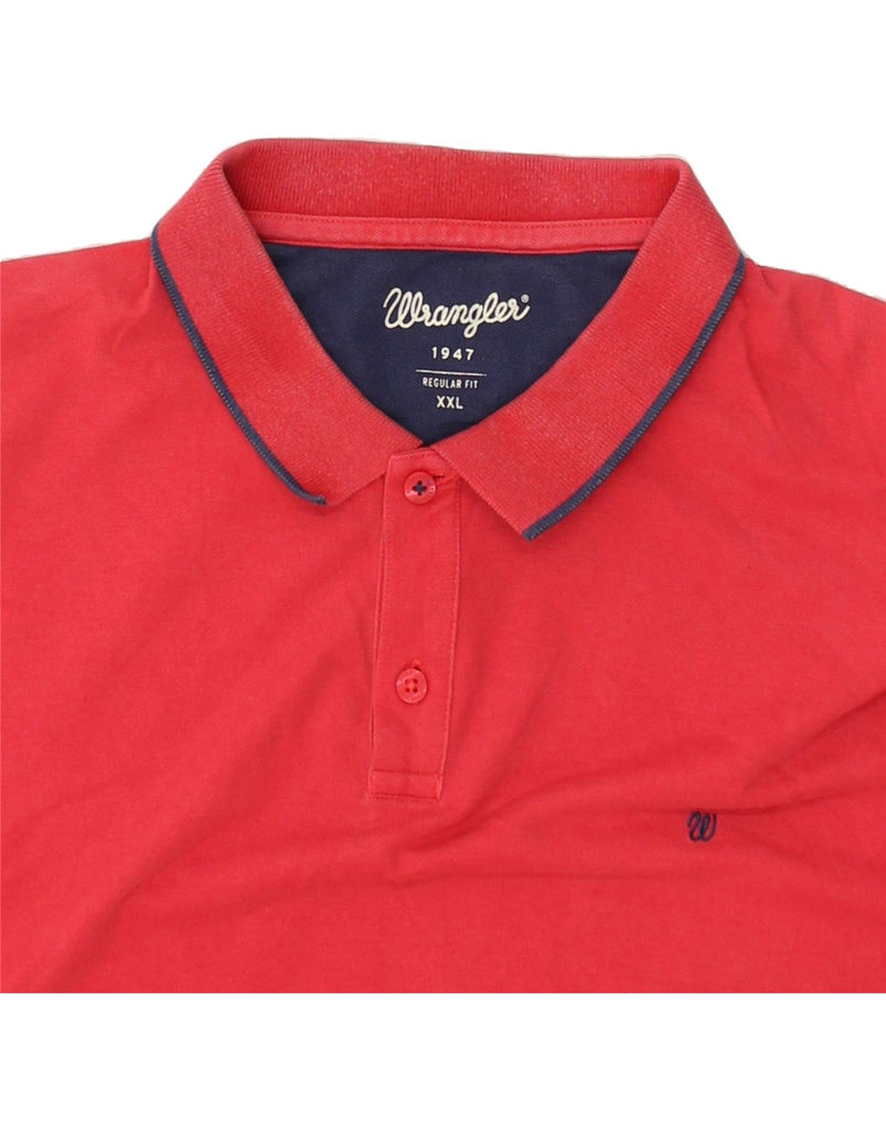 WRANGLER Mens Regular Fit Polo Shirt 2XL Red Cotton | Vintage Wrangler | Thrift | Second-Hand Wrangler | Used Clothing | Messina Hembry 