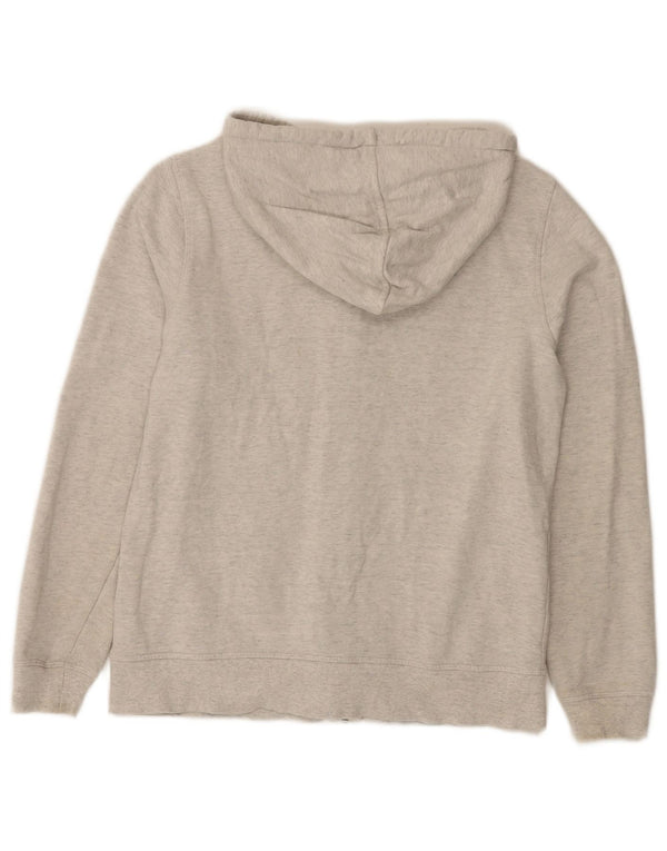 Marks & Spencer Womens Hoodie Jumper UK 12 Medium Grey Flecked Cotton