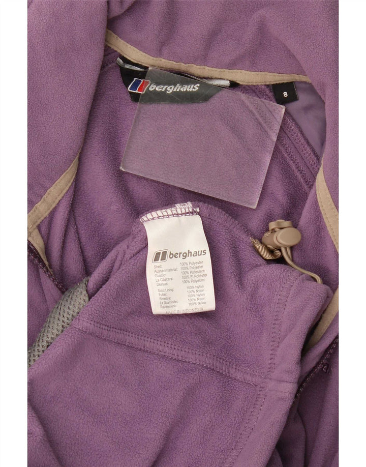 Berghaus Womens Fleece Jacket UK 8 Small Purple Polyester