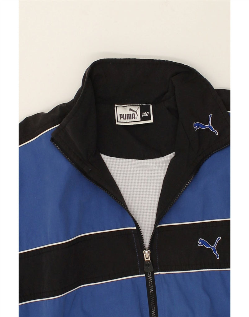 PUMA Boys Tracksuit Top Jacket 13-14 Years Blue Colourblock | Vintage Puma | Thrift | Second-Hand Puma | Used Clothing | Messina Hembry 