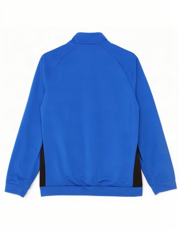 Puma Boys Graphic Tracksuit Top Jacket 7-8 Years Blue Colourblock Polyester