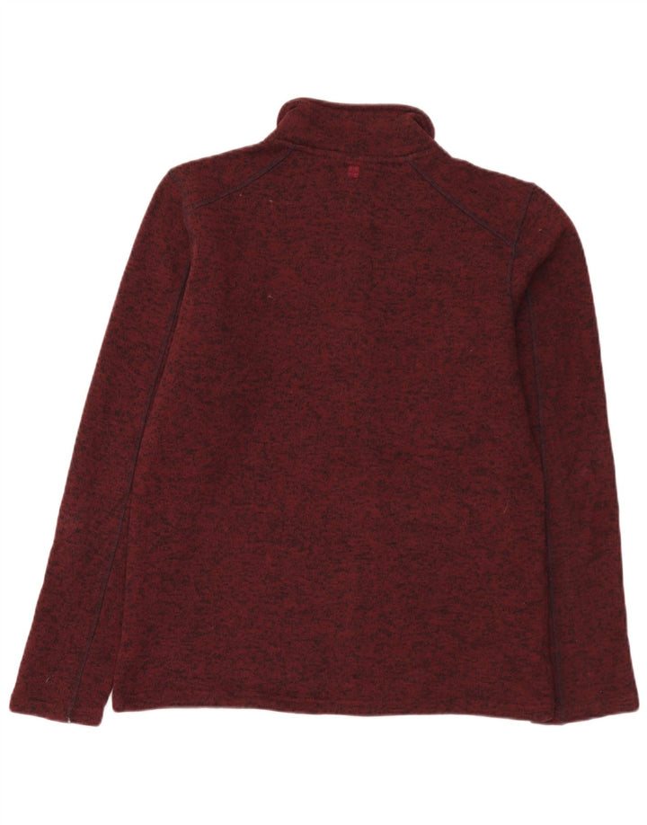 Mountain Warehouse Mens Zip Neck Sweatshirt Jumper Small Burgundy Flecked