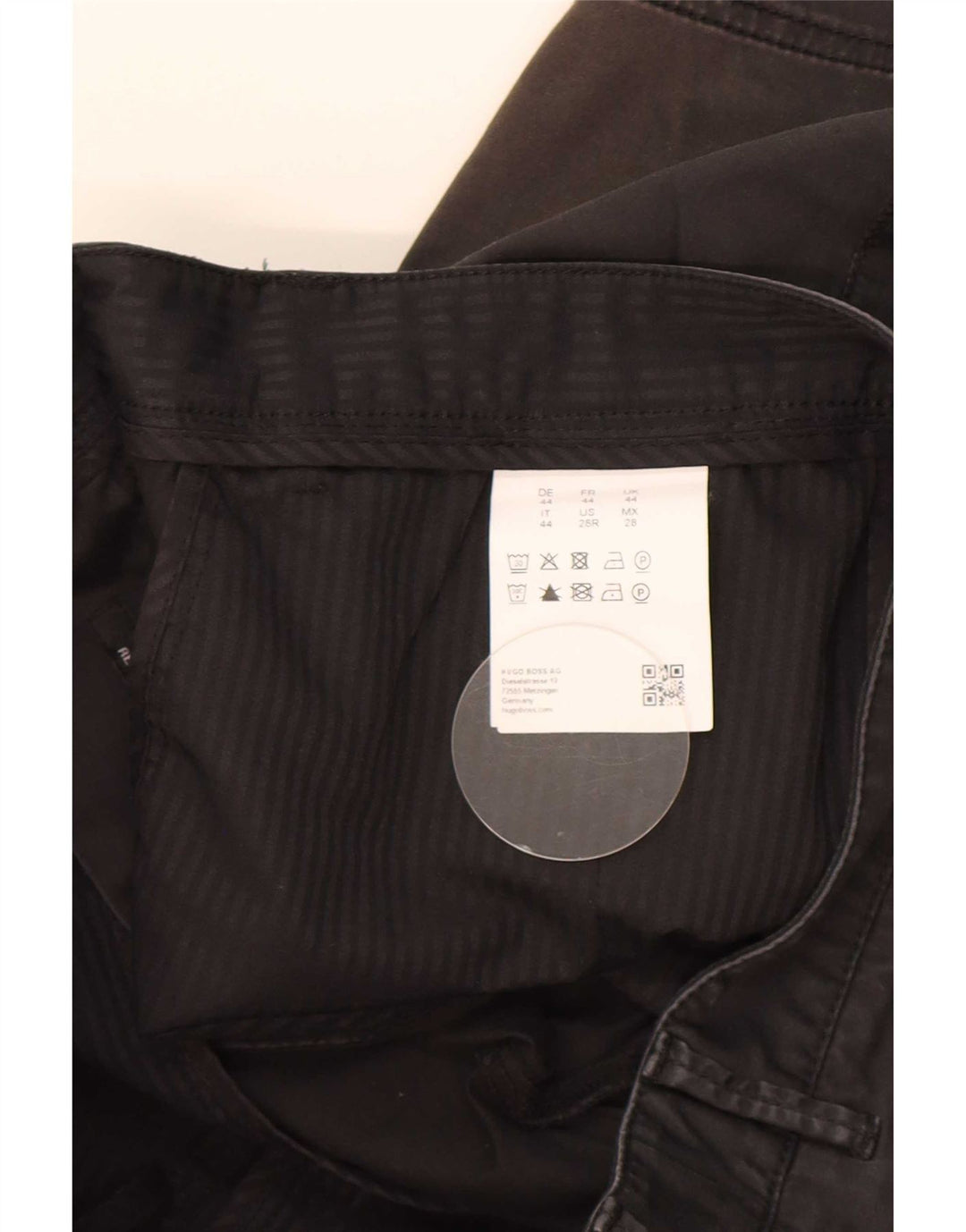 Hugo Boss Mens Chino Shorts W28 Small Black Cotton