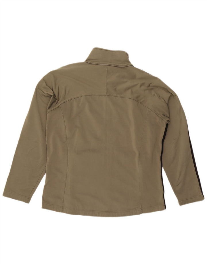 Asics Mens Tracksuit Top Jacket Medium Khaki Polyester