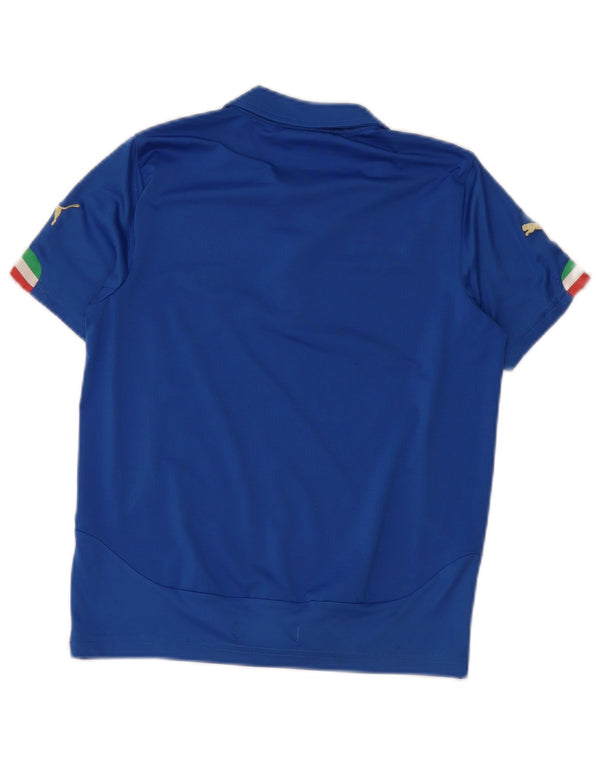 PUMA Boys Italia Graphic Polo Shirt 9-10 Years Blue