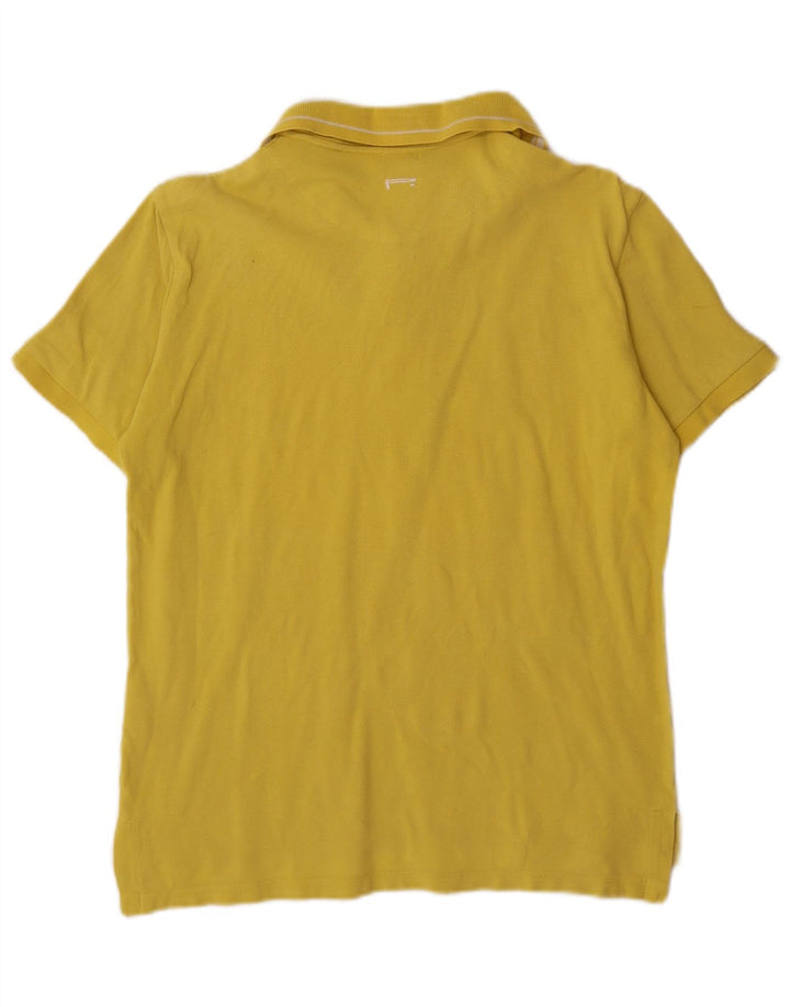 Pirelli Mens Polo Shirt Medium Yellow Cotton