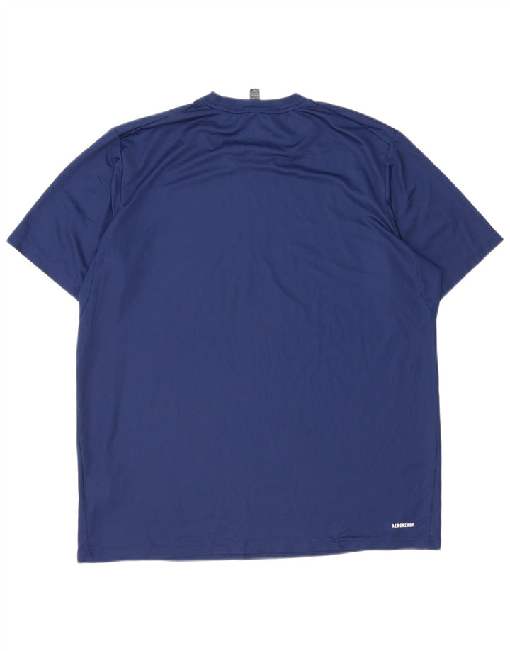 Adidas Mens Aeroready T-Shirt Top XL Navy Blue Polyester