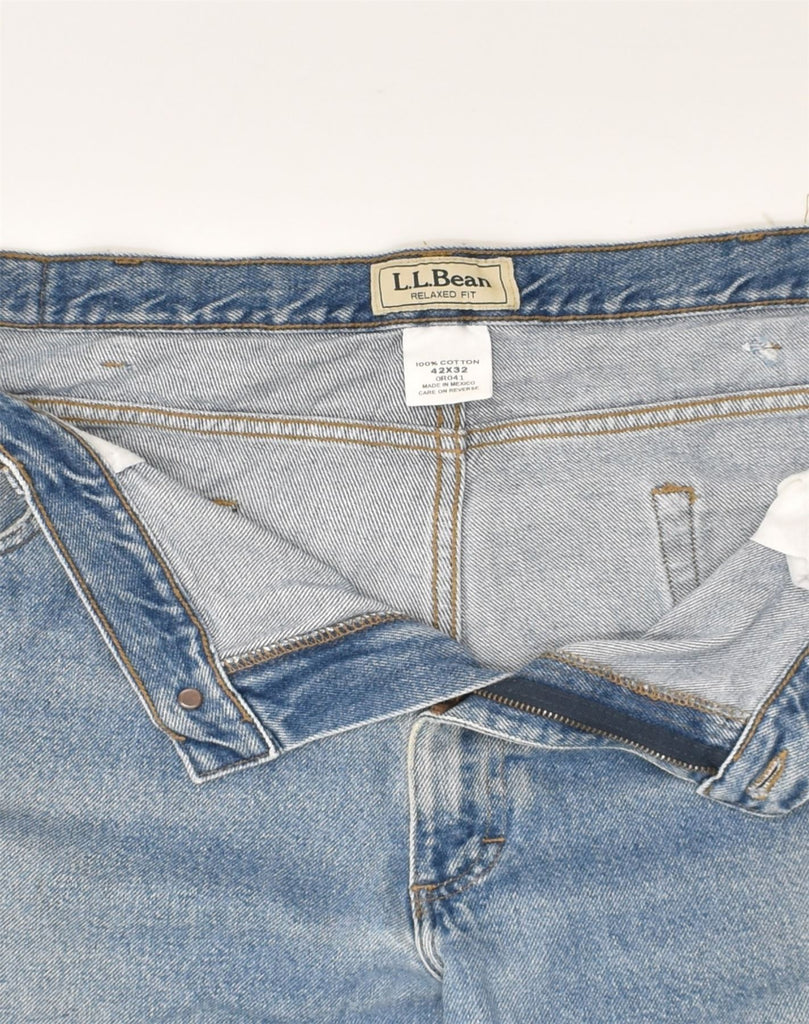 L.L.BEAN Mens Relaxed Fit Tapered Jeans W42 L32  Blue Cotton | Vintage L.L.Bean | Thrift | Second-Hand L.L.Bean | Used Clothing | Messina Hembry 