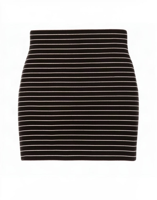 Zara Womens Trafaluc Mini Skirt Small W26 Black Striped