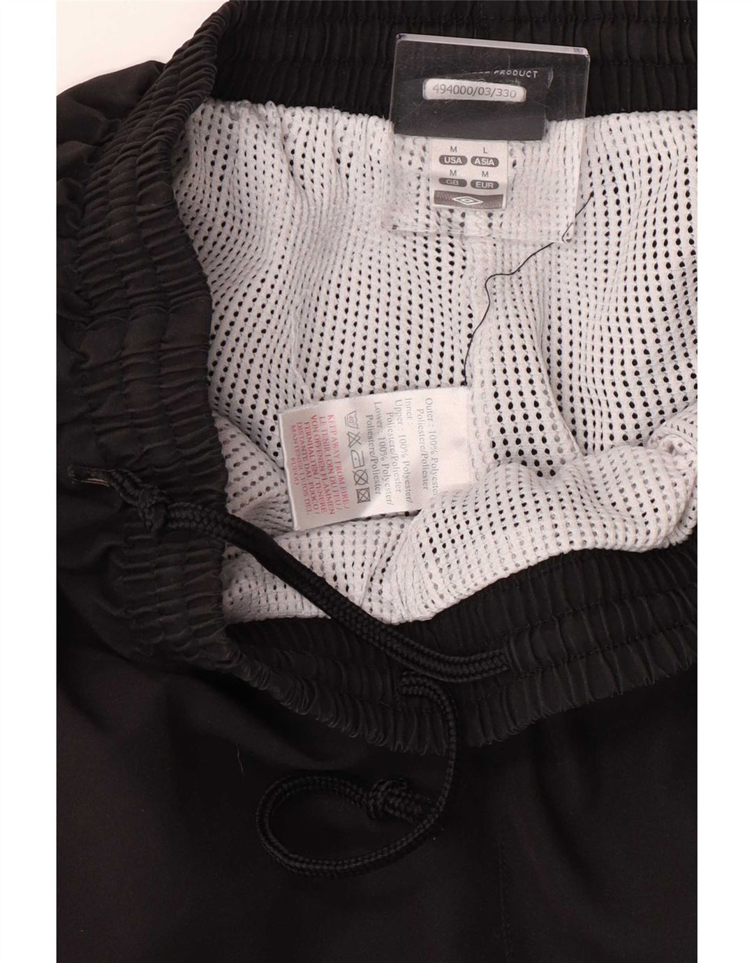 Umbro Mens Tracksuit Trousers Joggers Medium Black Polyester