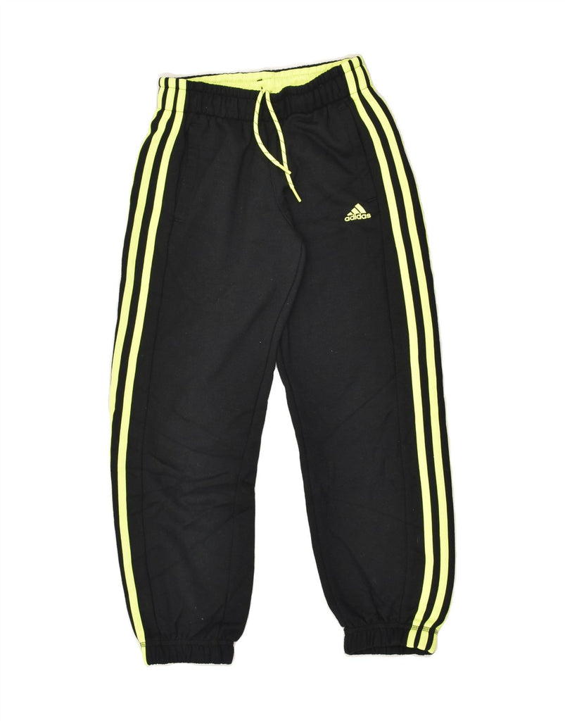 ADIDAS Boys Tracksuit Trousers Joggers 9-10 Years Black Polyester | Vintage Adidas | Thrift | Second-Hand Adidas | Used Clothing | Messina Hembry 