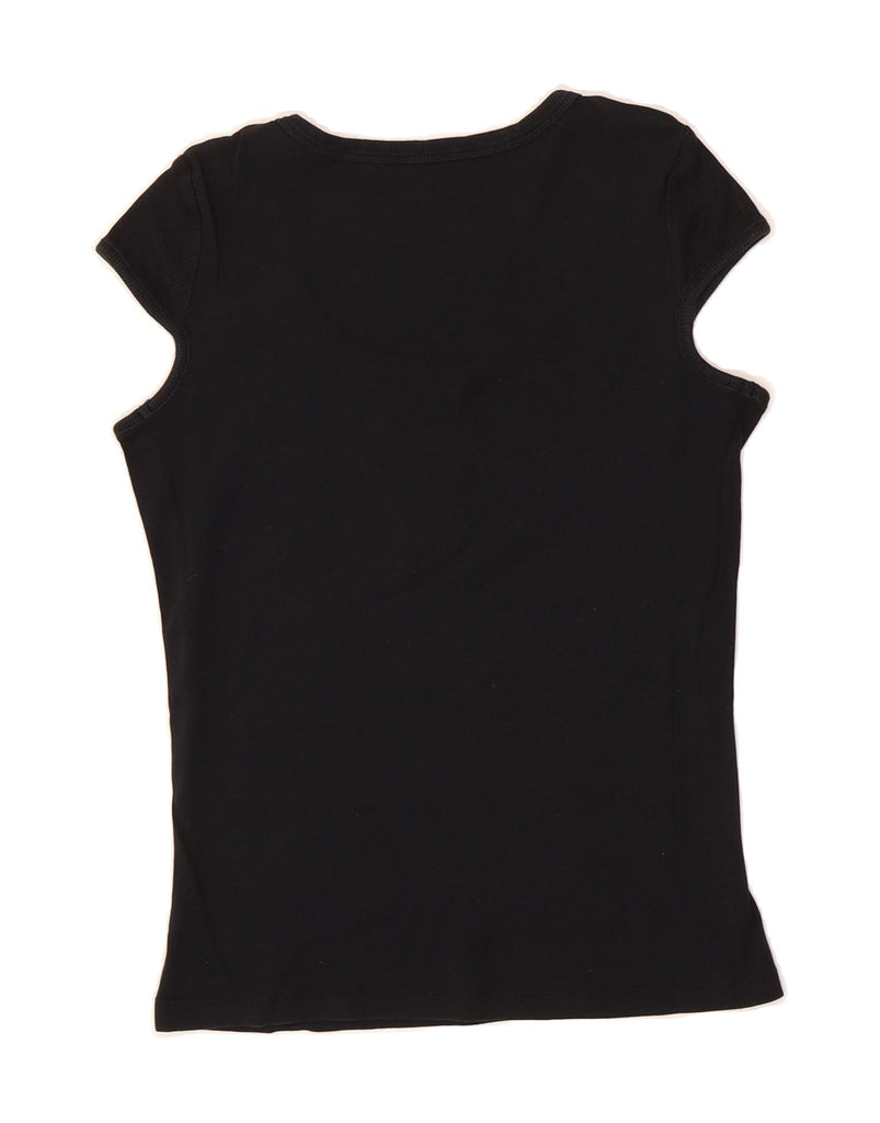 LOTTO Womens T-Shirt Top UK 12 Medium Black Vintage Lotto and Second-Hand Lotto from Messina Hembry 