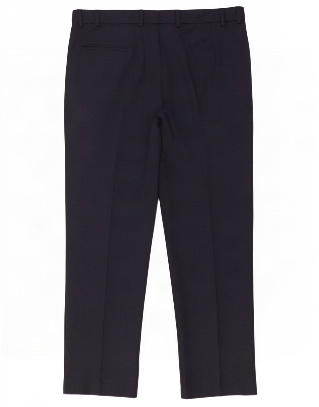 Marks & Spencer Mens Regular Fit Suit Trousers W38 L31 Navy Blue Polyester