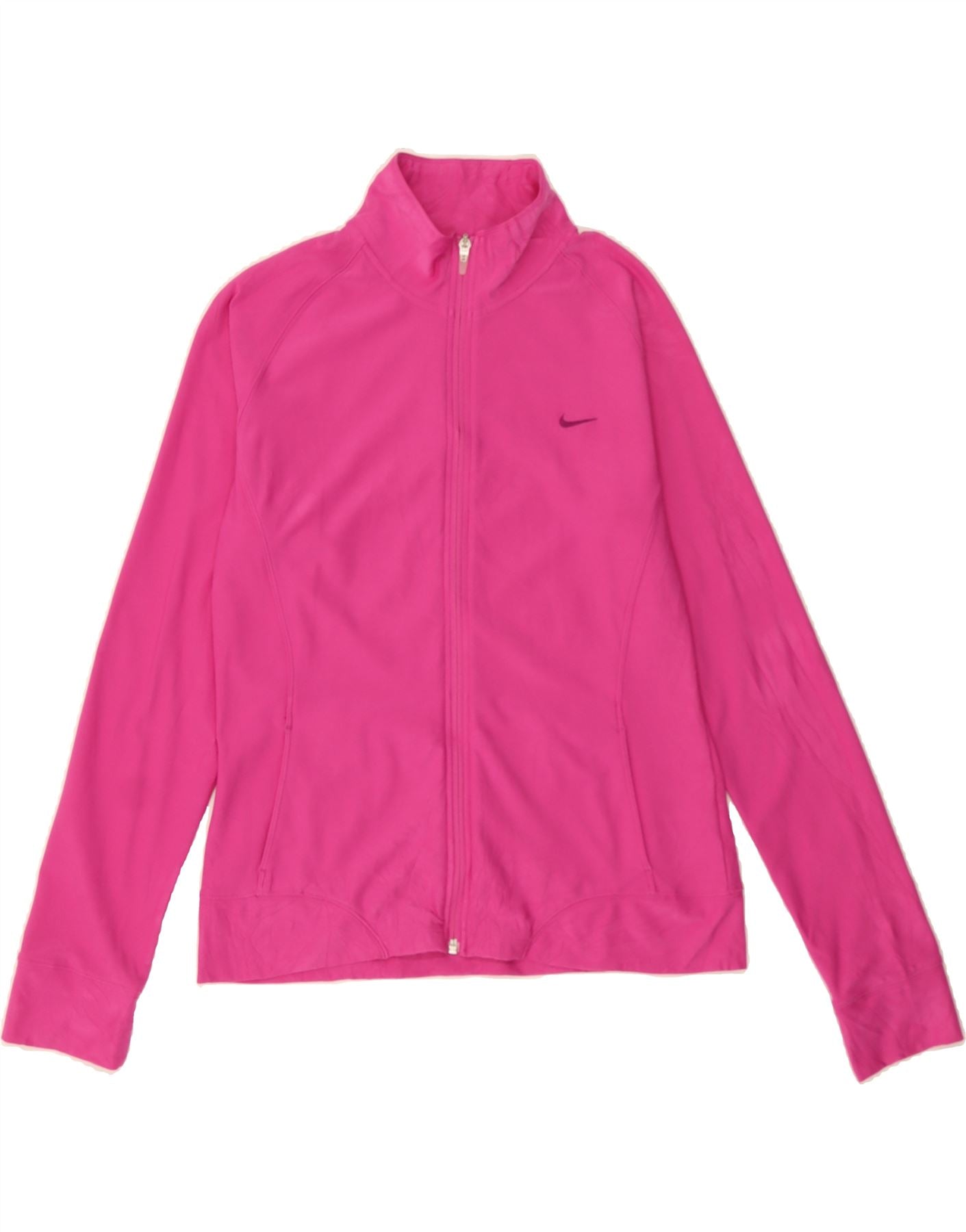 NIKE Womens Tracksuit Top Jacket US 8/10 Medium Pink Viscose