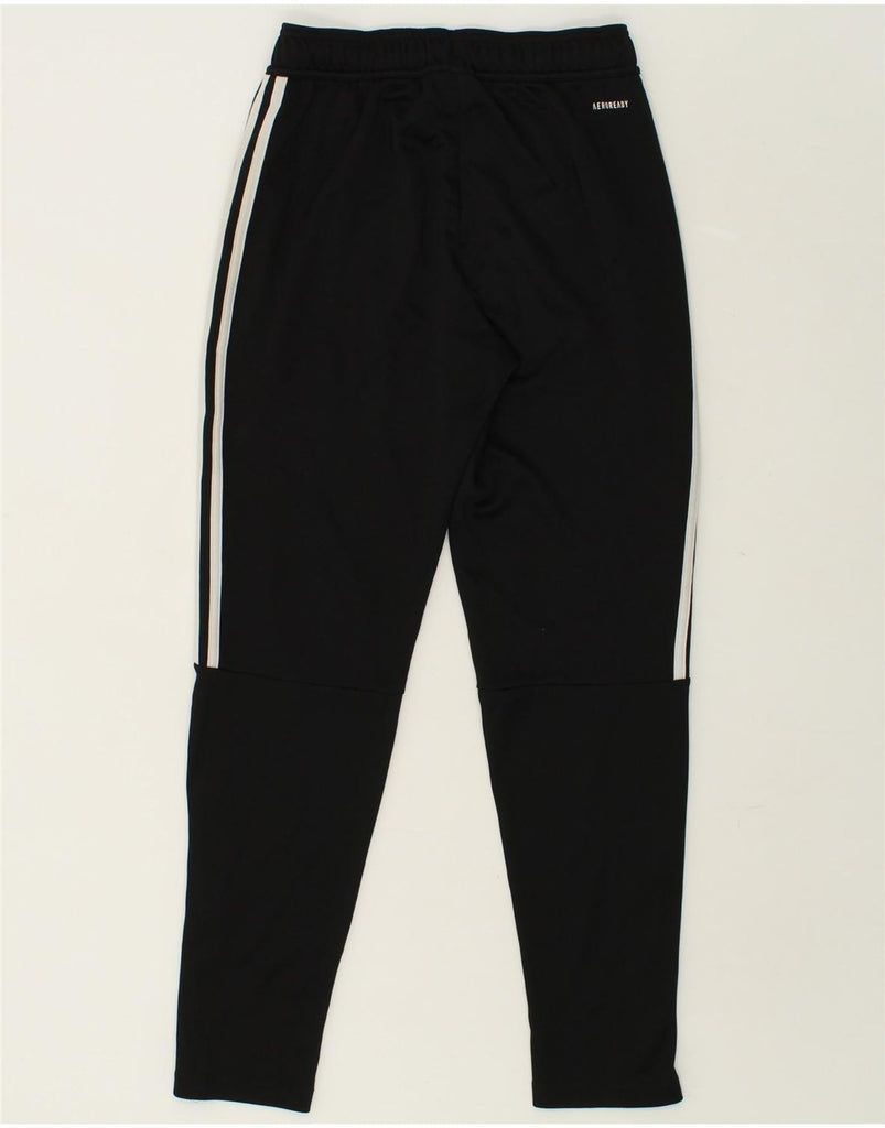 ADIDAS Womens Aeroready Tracksuit Trousers UK 8 Small Black Polyester | Vintage Adidas | Thrift | Second-Hand Adidas | Used Clothing | Messina Hembry 