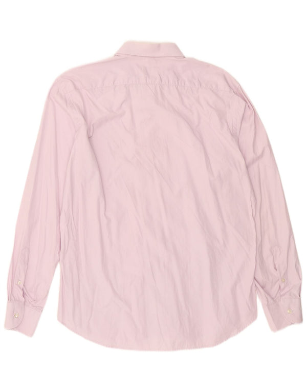 Roccobarocco Mens Shirt Size 42 16 1/2 Large Purple Cotton