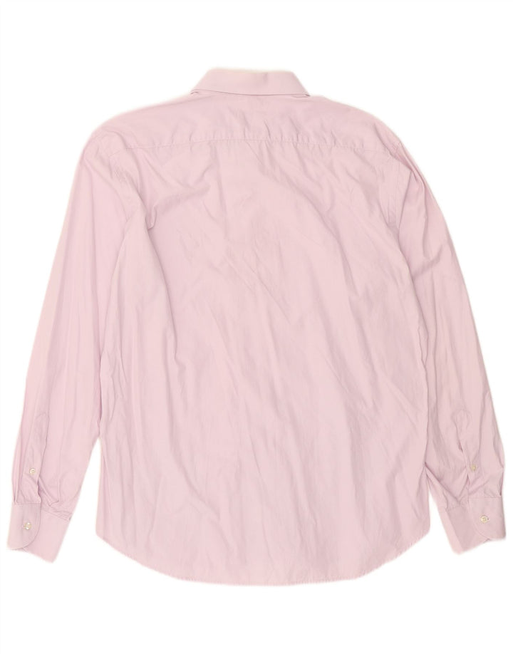 Roccobarocco Mens Shirt Size 42 16 1/2 Large Purple Cotton