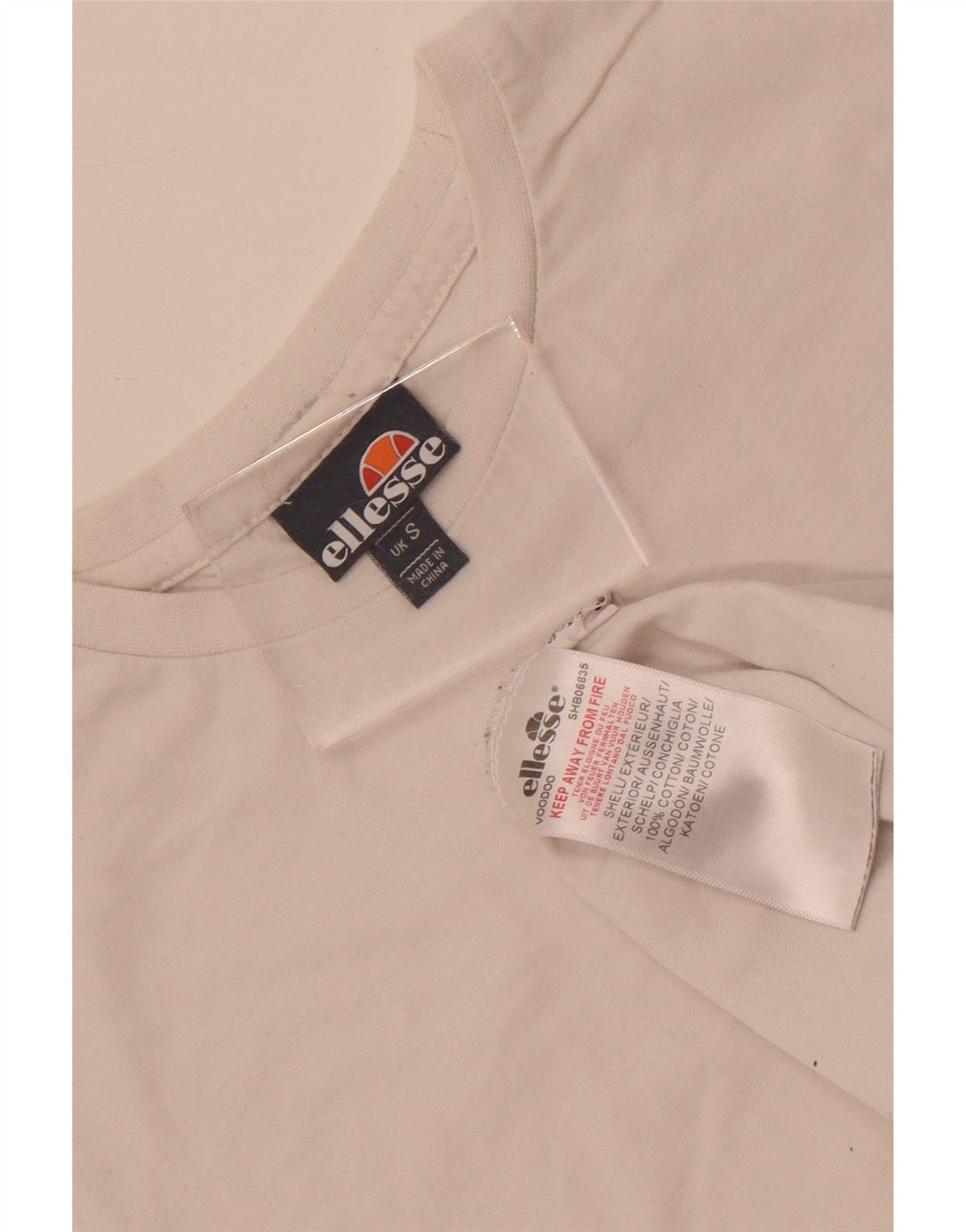 Ellesse Mens T-Shirt Top Small White Cotton