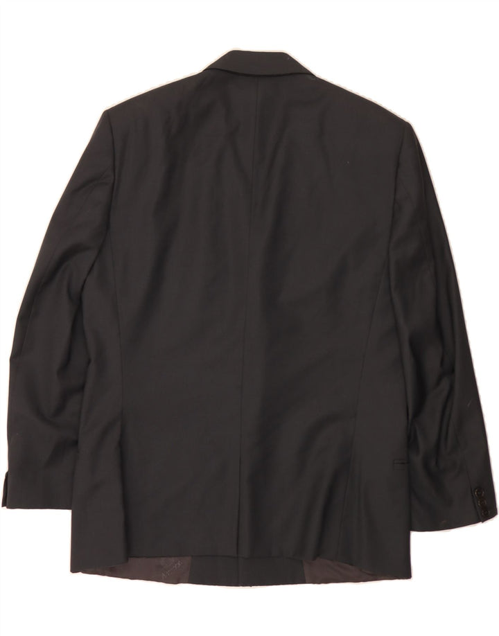 MESSORI Mens 3 Button Blazer Jacket IT 52 XL Black Virgin Wool Vintage Messori and Second-Hand Messori from Messina Hembry 
