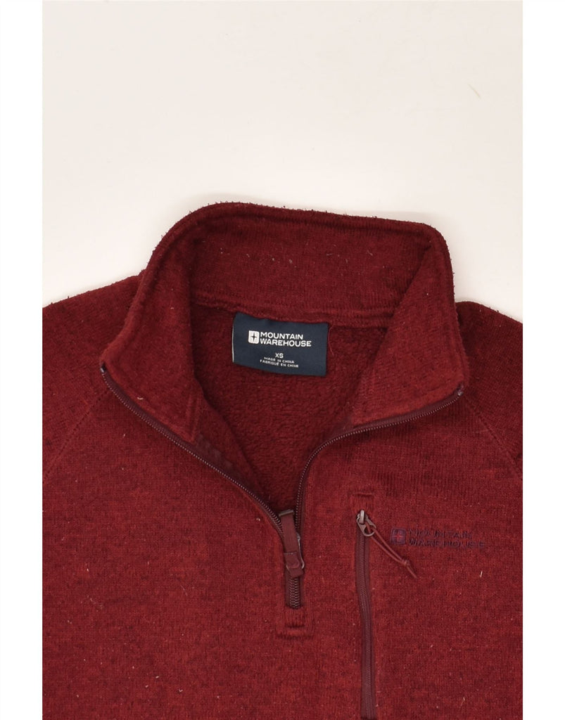 MOUNTAIN WAREHOUSE Mens Zip Neck Jumper Sweater XS Maroon Cotton | Vintage Mountain Warehouse | Thrift | Second-Hand Mountain Warehouse | Used Clothing | Messina Hembry 