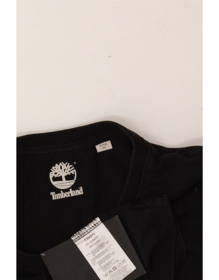 TIMBERLAND Boys Graphic T-Shirt Top 15-16 Years Medium Black Cotton Vintage Timberland and Second-Hand Timberland from Messina Hembry 