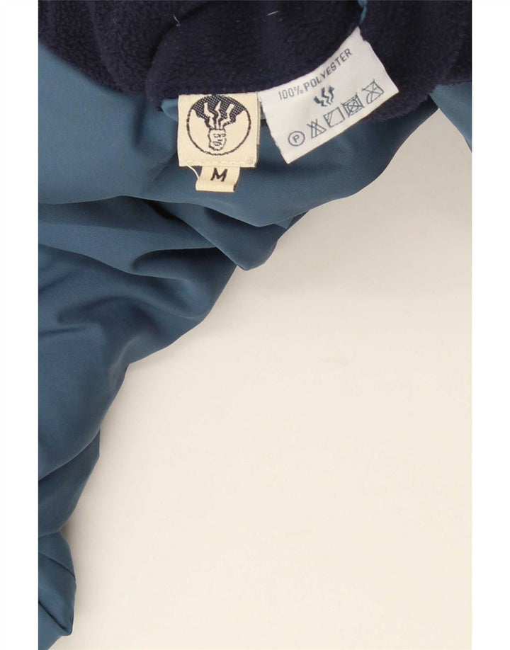Fat Face Mens Zip Neck Reversible Fleece Jumper Medium Navy Blue Polyester
