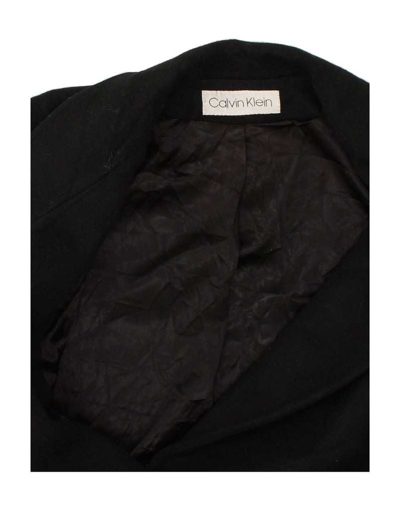 CALVIN KLEIN Womens Overcoat UK 14 Large Black Vintage Calvin Klein and Second-Hand Calvin Klein from Messina Hembry 