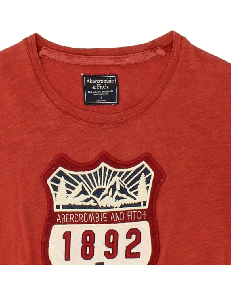 ABERCROMBIE & FITCH Mens Graphic T-Shirt Top Small Red Cotton | Vintage Abercrombie & Fitch | Thrift | Second-Hand Abercrombie & Fitch | Used Clothing | Messina Hembry 