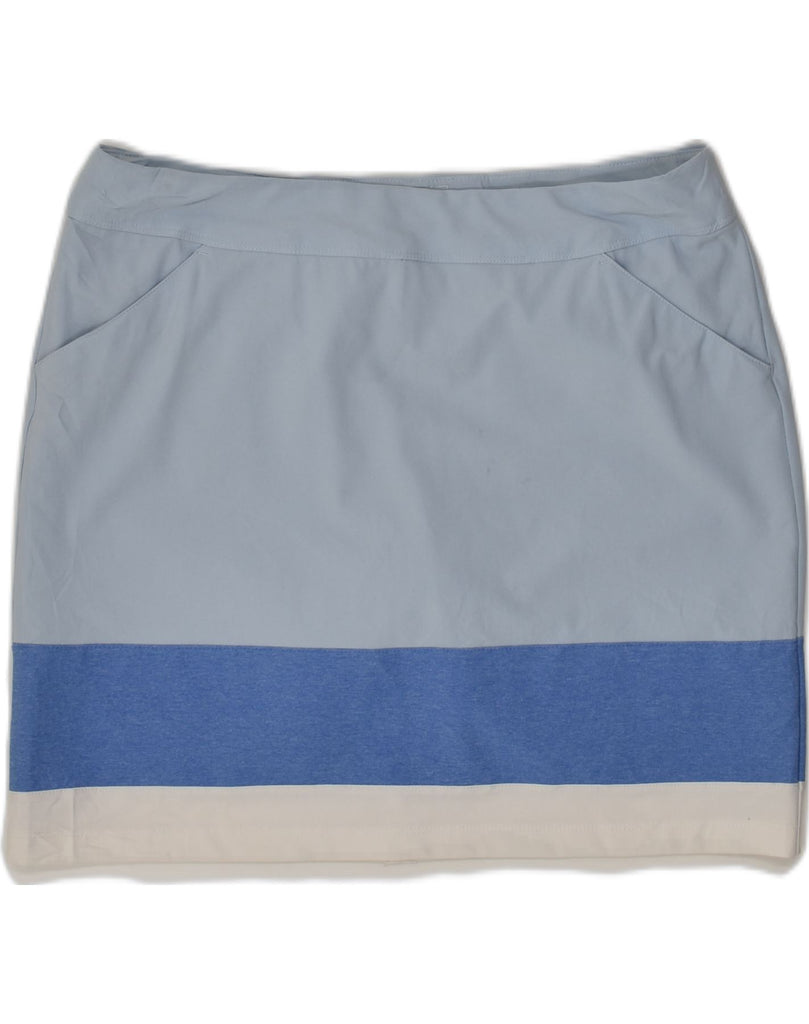 ADIDAS Womens Mini Skirt Medium W32 Blue Polyester | Vintage Adidas | Thrift | Second-Hand Adidas | Used Clothing | Messina Hembry 