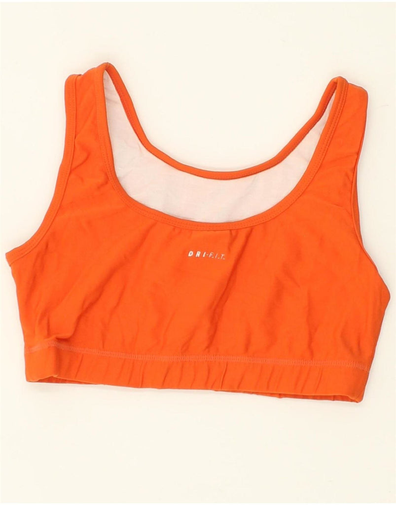 NIKE Womens Graphic Sport Bra Top Us 8/10 Medium Orange Polyester Vintage Nike and Second-Hand Nike from Messina Hembry 