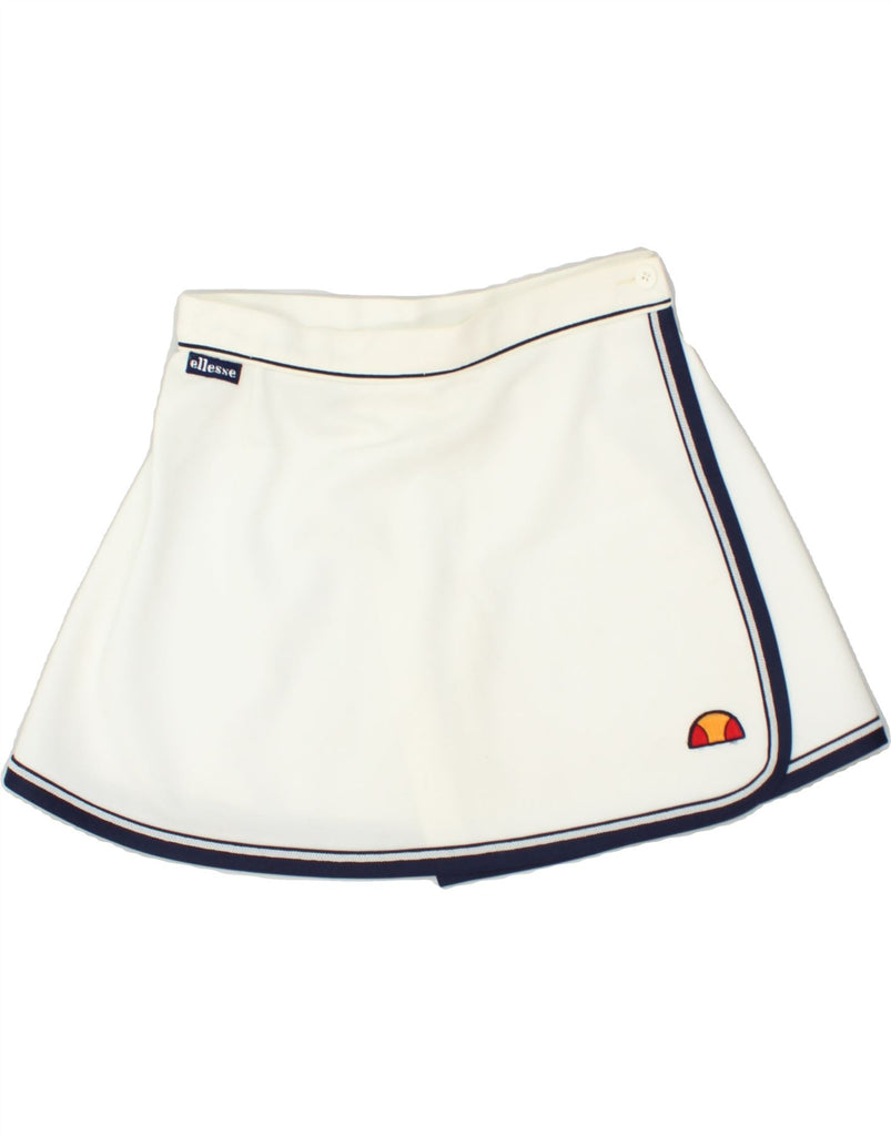 ELLESSE Womens Tennis Skirt IT 42  Medium  White Polyester | Vintage Ellesse | Thrift | Second-Hand Ellesse | Used Clothing | Messina Hembry 