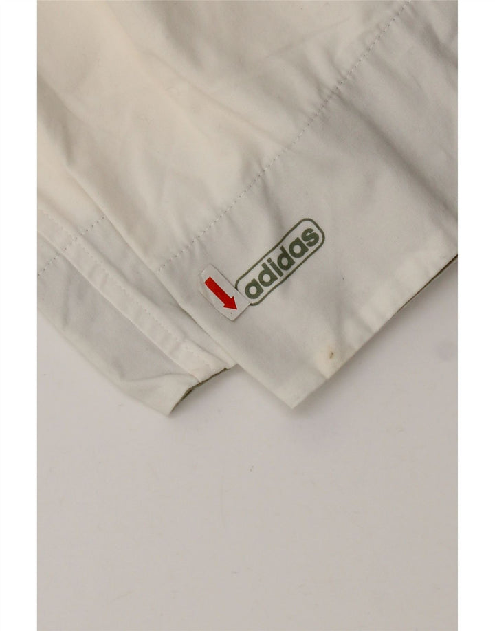 Adidas Womens Bermuda Shorts UK 12 Medium W30 White Cotton
