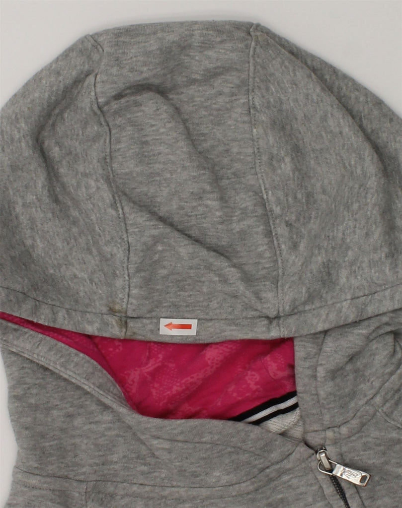 NIKE Girls Zip Hoodie Sweater 12-13 Years Large Grey Cotton | Vintage Nike | Thrift | Second-Hand Nike | Used Clothing | Messina Hembry 