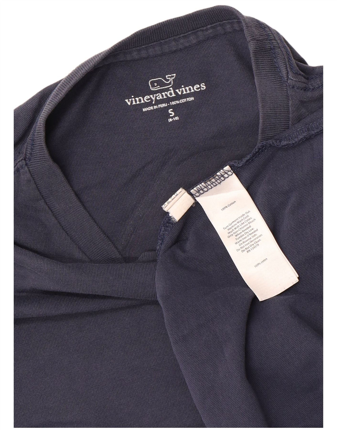 VINEYARD VINES Boys Graphic Top Long Sleeve 8-9 Years Small Blue Christmas