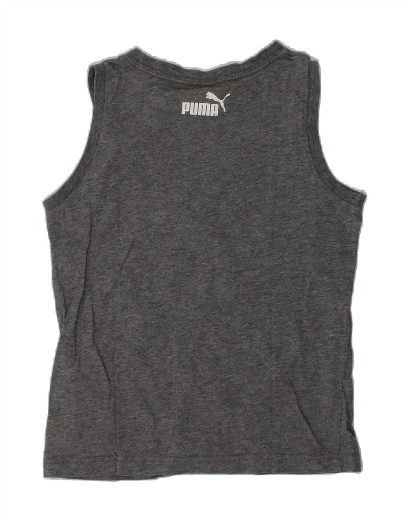 PUMA Boys Graphic Vest Top 7-8 Years Small Grey Cotton | Vintage Puma | Thrift | Second-Hand Puma | Used Clothing | Messina Hembry 