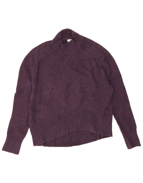 John Lewis Womens Oversized Turtle Neck Jumper Sweater UK 10 Small Purple
