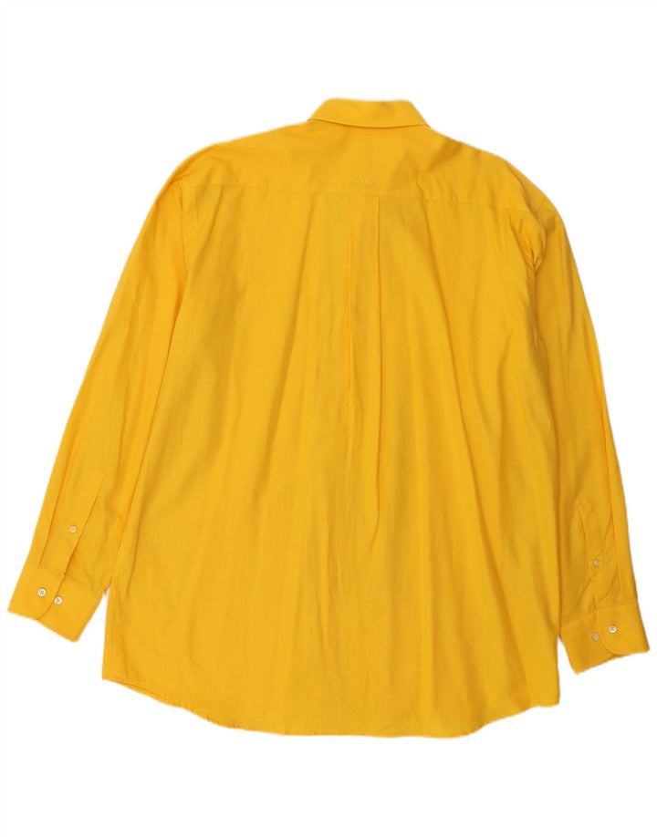 Jacque Britt Mens Shirt Size 44 XL Yellow Cotton