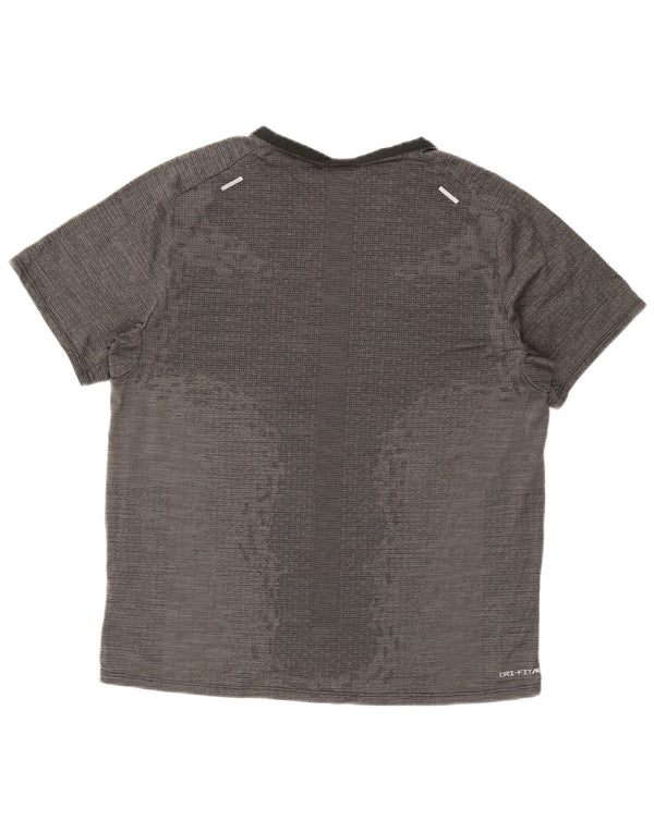Nike Mens Dri Fit T-Shirt Top Large Grey Polyester Sports