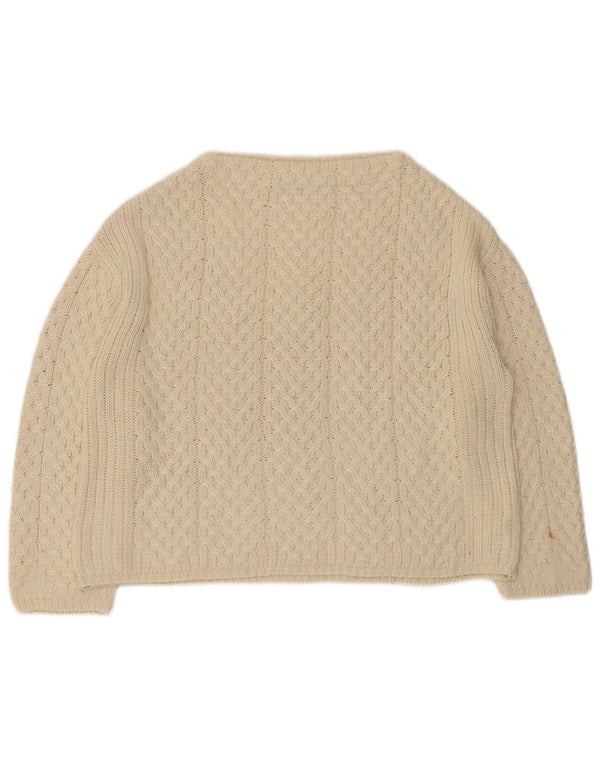 Zara Womens Boat Neck Jumper Sweater UK 16 Large Beige