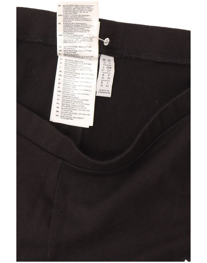 Adidas Womens Leggings UK 10 Small Black Cotton