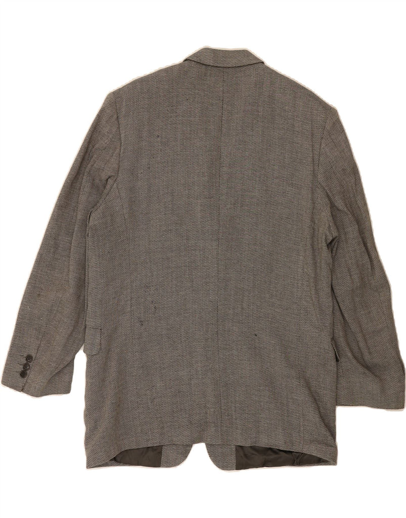 JAEGER Mens 3 Button Blazer Jacket UK 38 Medium Grey Wool Vintage Jaeger and Second-Hand Jaeger from Messina Hembry 