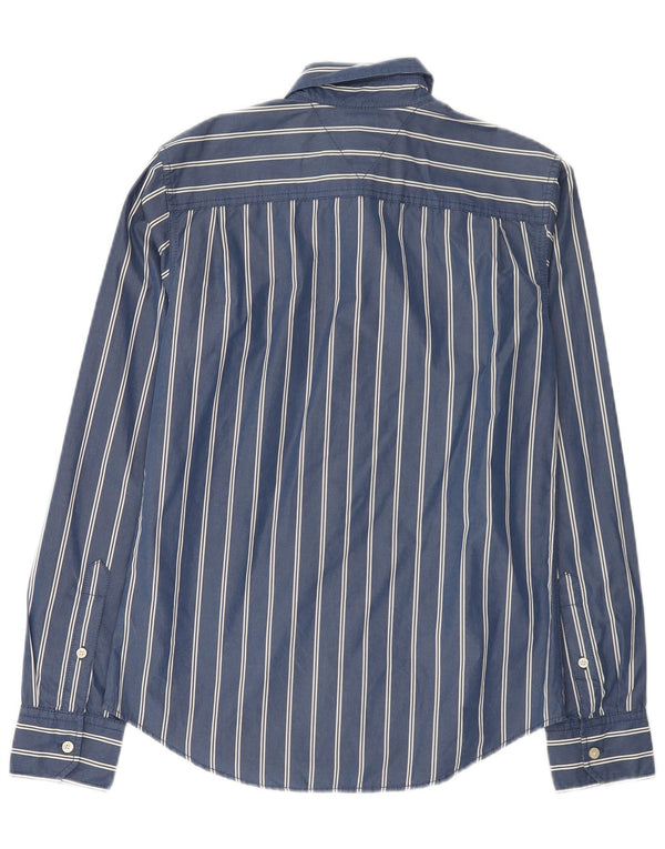 Tommy Hilfiger Mens Shirt Small Blue Striped Cotton