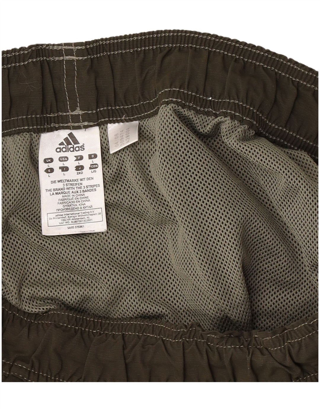 Adidas Mens Graphic Swimming Shorts Large Khaki Nylon