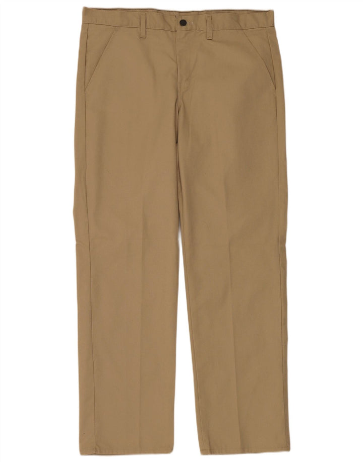 Dickies Mens Straight Chino Trousers W34 L32 Khaki Polyester