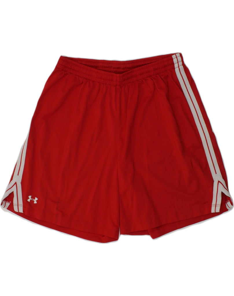 UNDER ARMOUR Boys Sport Shorts 8-9 Years Small Red Polyester | Vintage Under Armour | Thrift | Second-Hand Under Armour | Used Clothing | Messina Hembry 