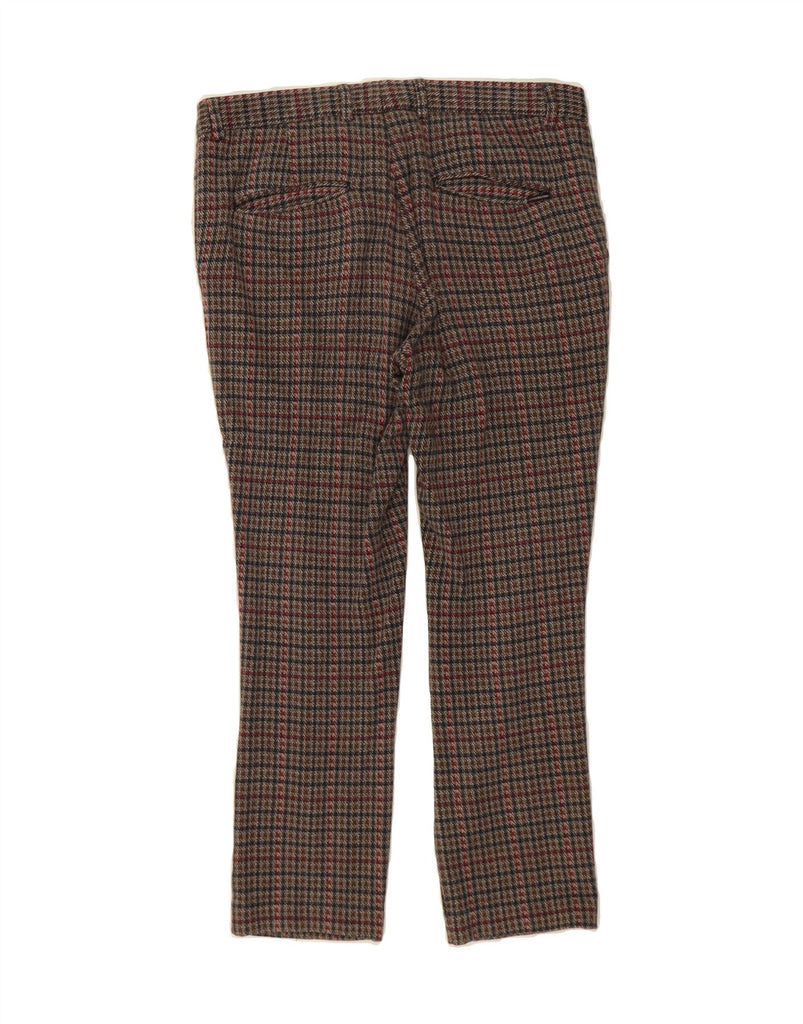 SCOTCH & SODA Womens Slim Chino Trousers W29 L26 Multicoloured Houndstooth Vintage Scotch & Soda and Second-Hand Scotch & Soda from Messina Hembry 
