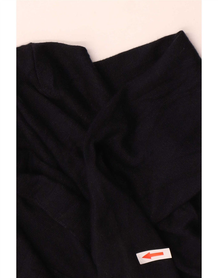 Marks & Spencer Womens Open Cardigan Sweater UK 10 Small Navy Blue Viscose